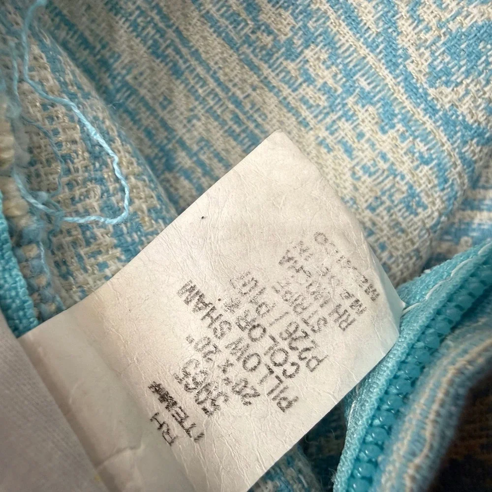 Restoration Hardware 20x20 Outdoor Pillow Cover Pool Blue‎ Medallion Square